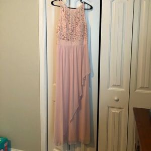 Adrianna Papell blush formal dress